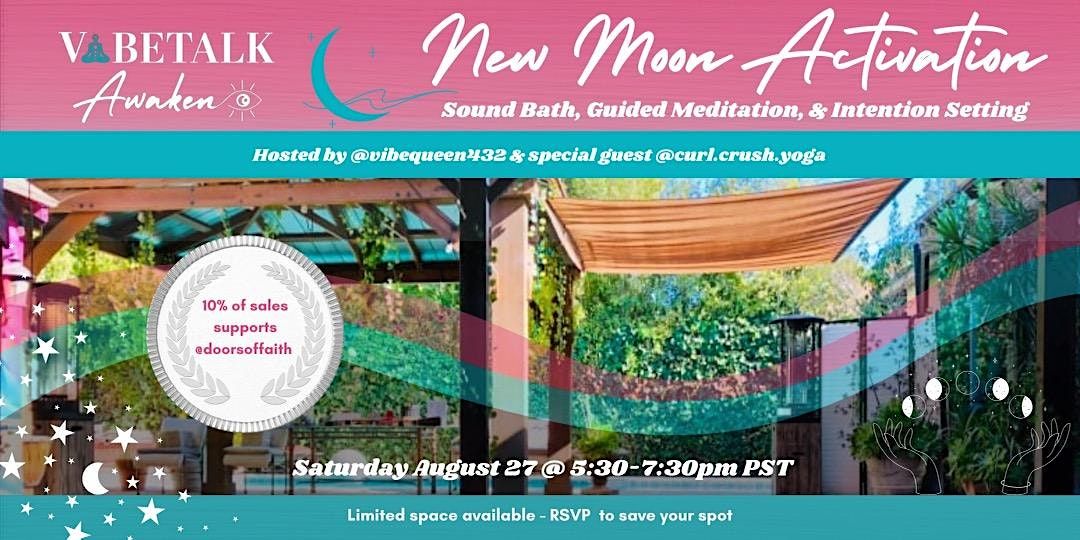 New Moon SoundBath Intention Setting Meditation w\/ Vendors, DJ & Networking
