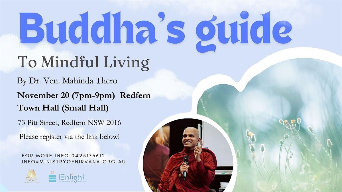 Buddha\u2019s guide to mindful living - Sydney Talk - FREE