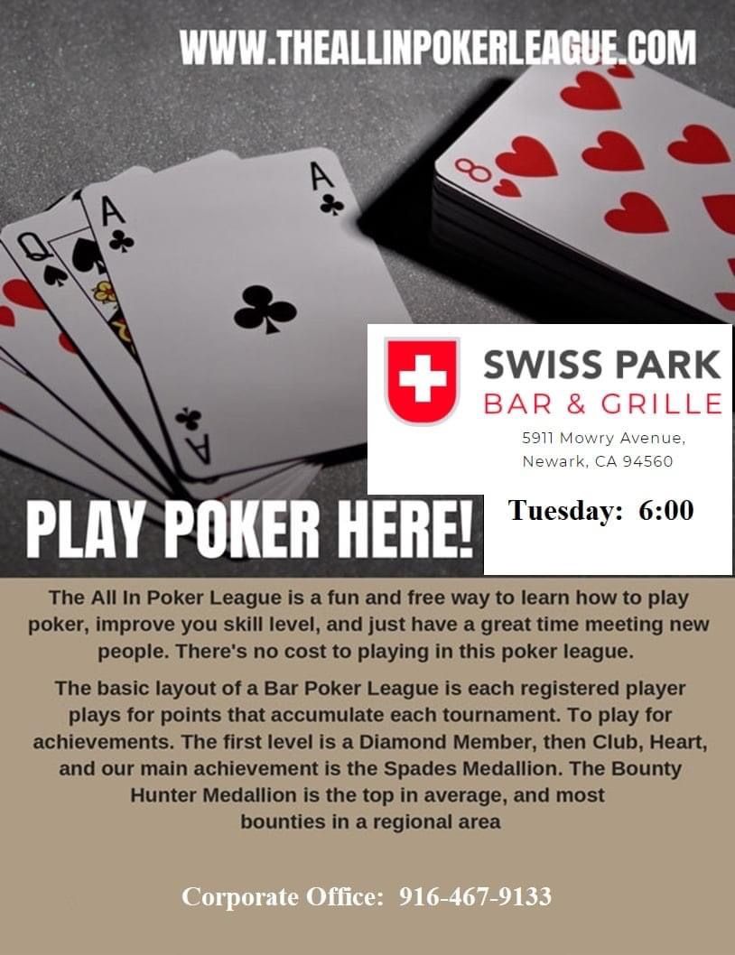 Tuesday Night Poker @ Swiss Park 