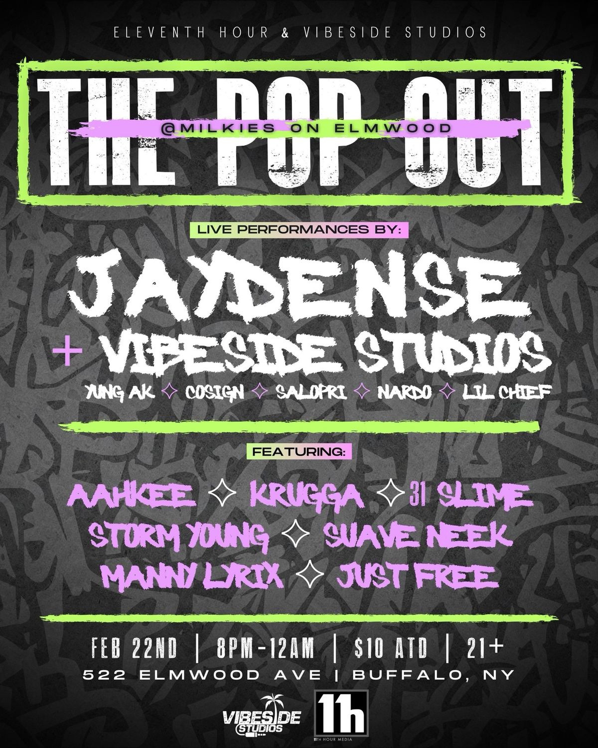 The Pop Out @ Milkies On Elmwood (Presented by Eleventh Hour Media & Vibeside Studios)