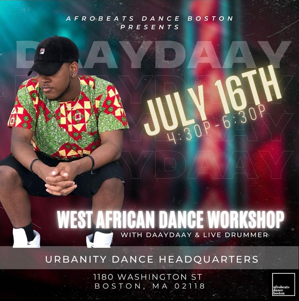 Daay July Guest Class with Daay Daay 7/16/2022, Urbanity Dance Headquarters ...