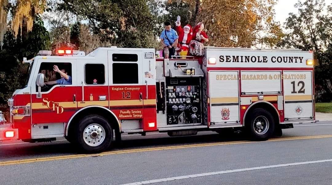 Santa\u2019s Ride through the neighborhood 