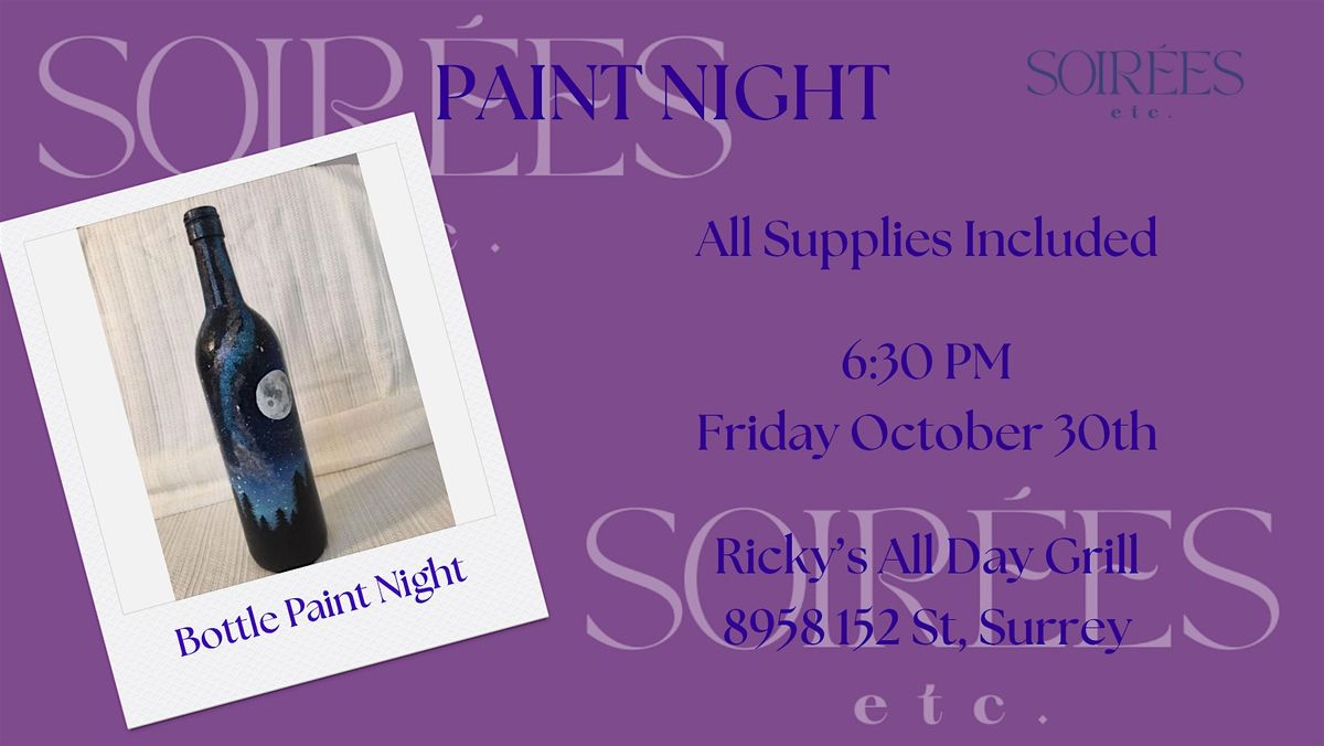 Bottle Paint Night at Ricky\u2019s All Day Grill