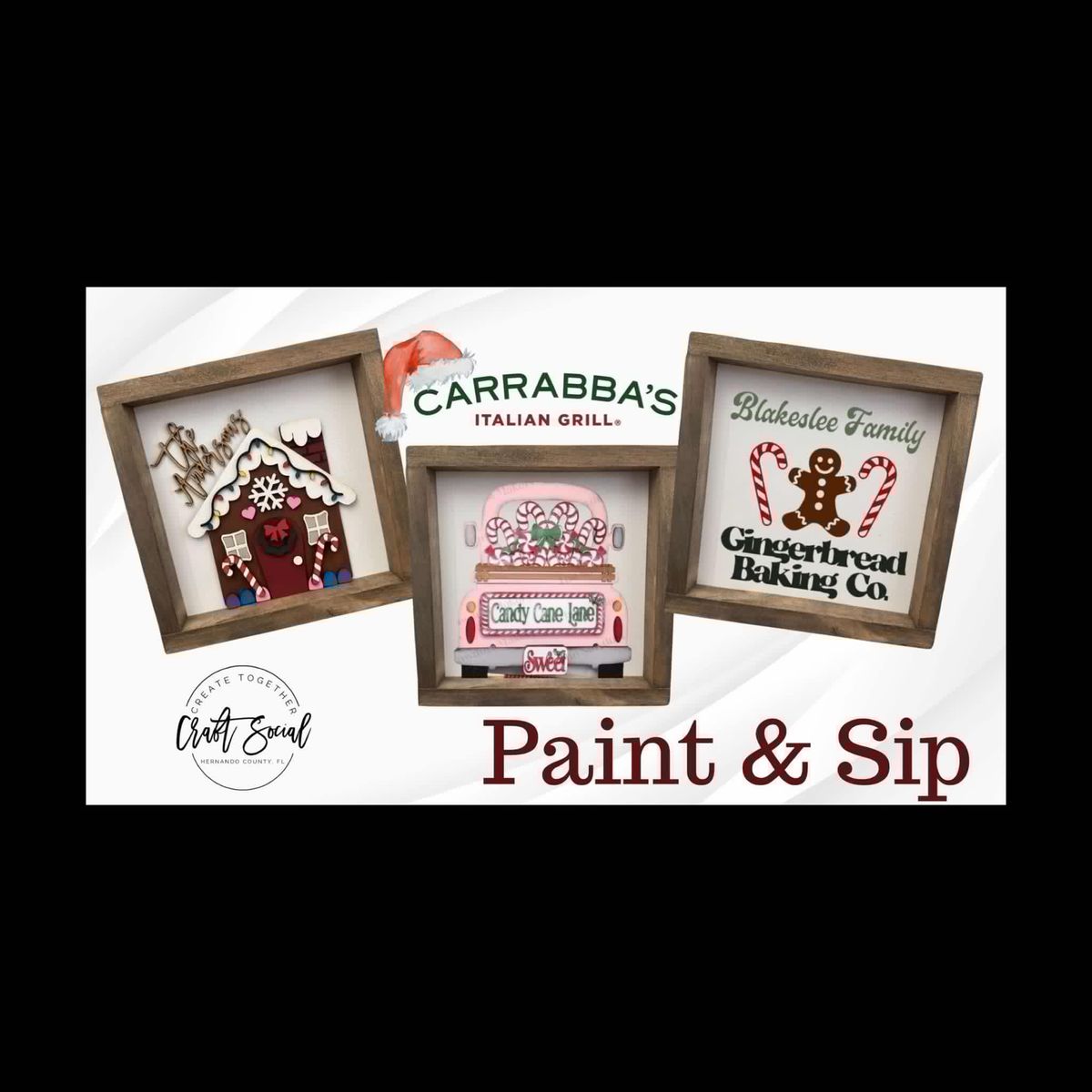 Holiday Paint and Sip at Carrabbas Brooksville