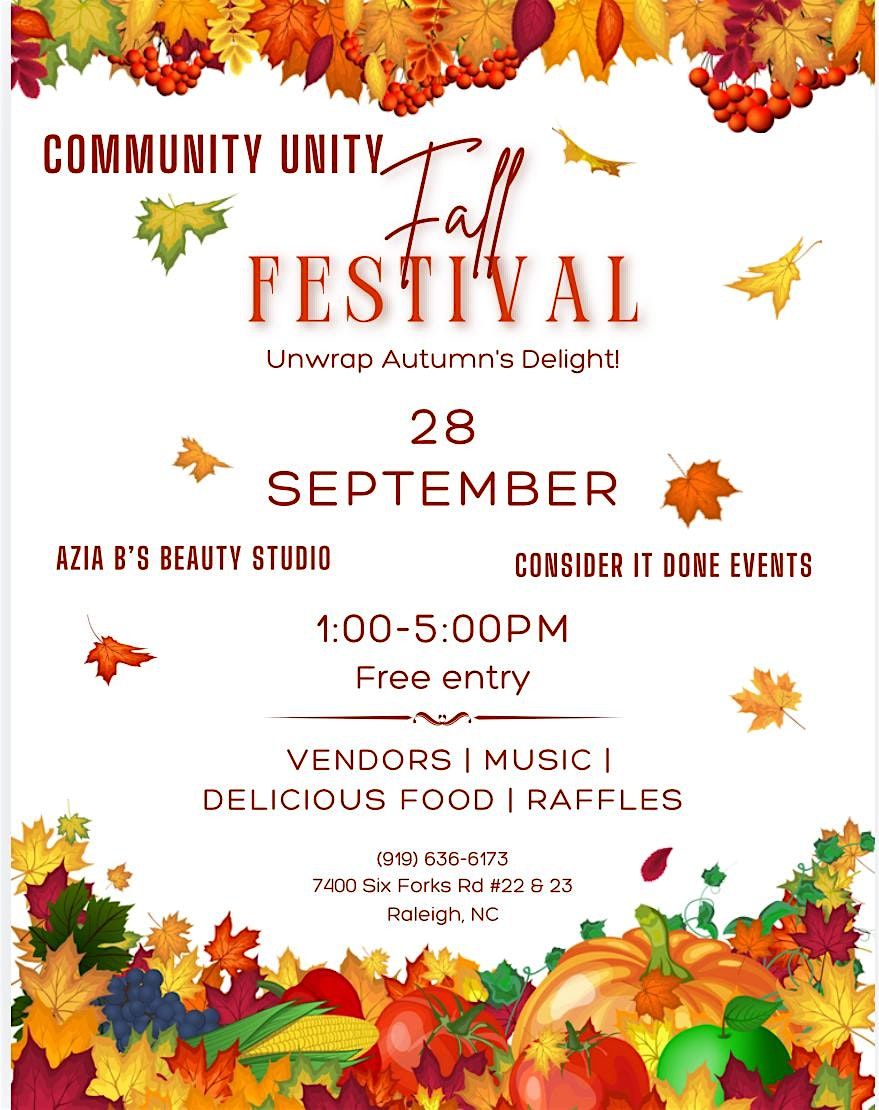 Community Unity Fall Vendor Festival