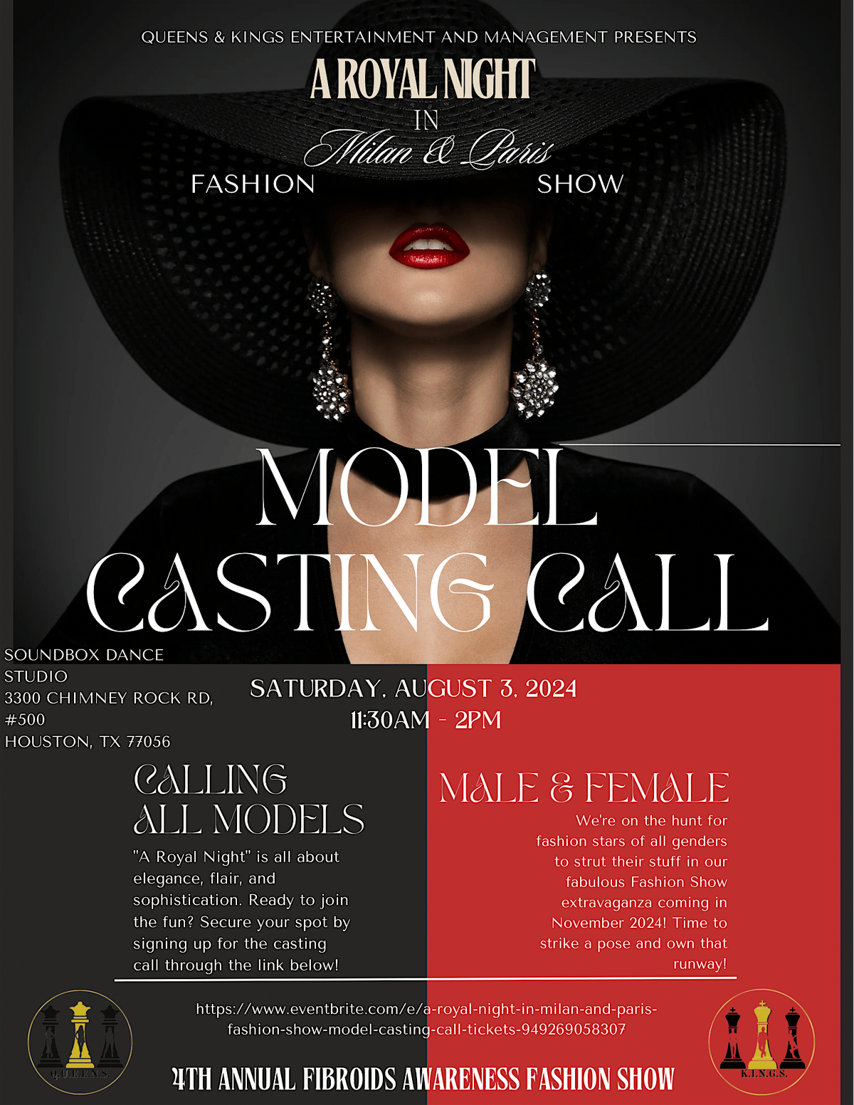 A Royal Night in Milan and Paris Fashion Show Registration