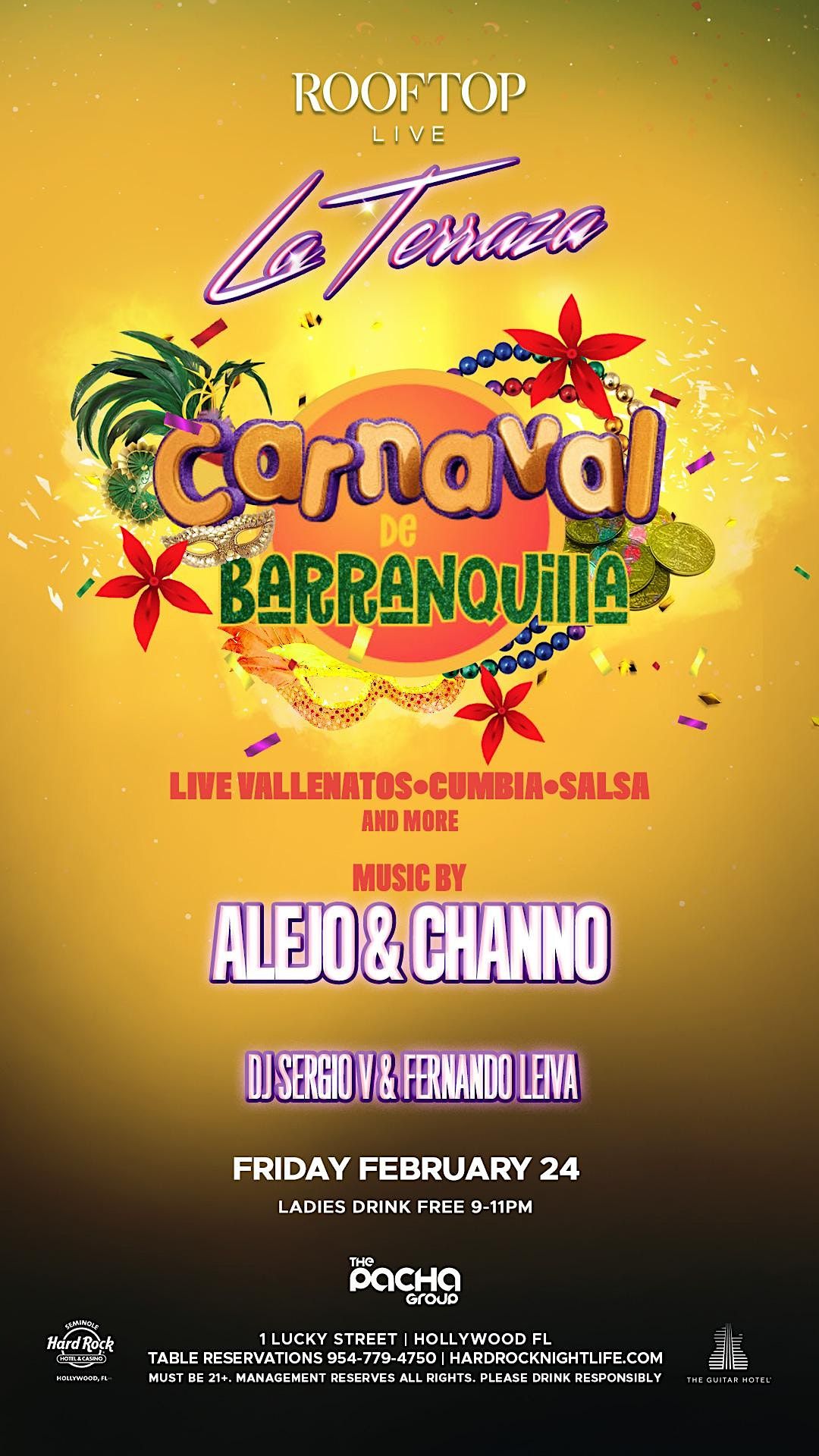 CARNAVAL DE BARRANQUILLA 2023 @ LA TERRAZA Friday February 24th Tickets ...