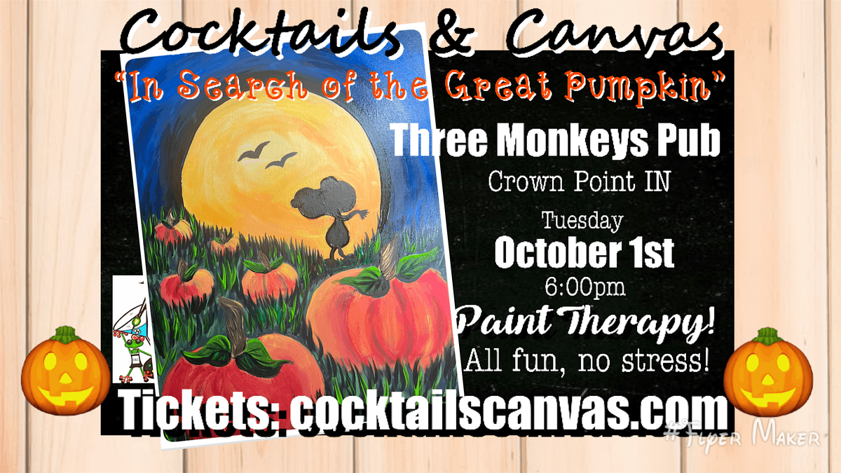 "In Search of the Great Pumpkin" Cocktails and Canvas Halloween Painting Art Event