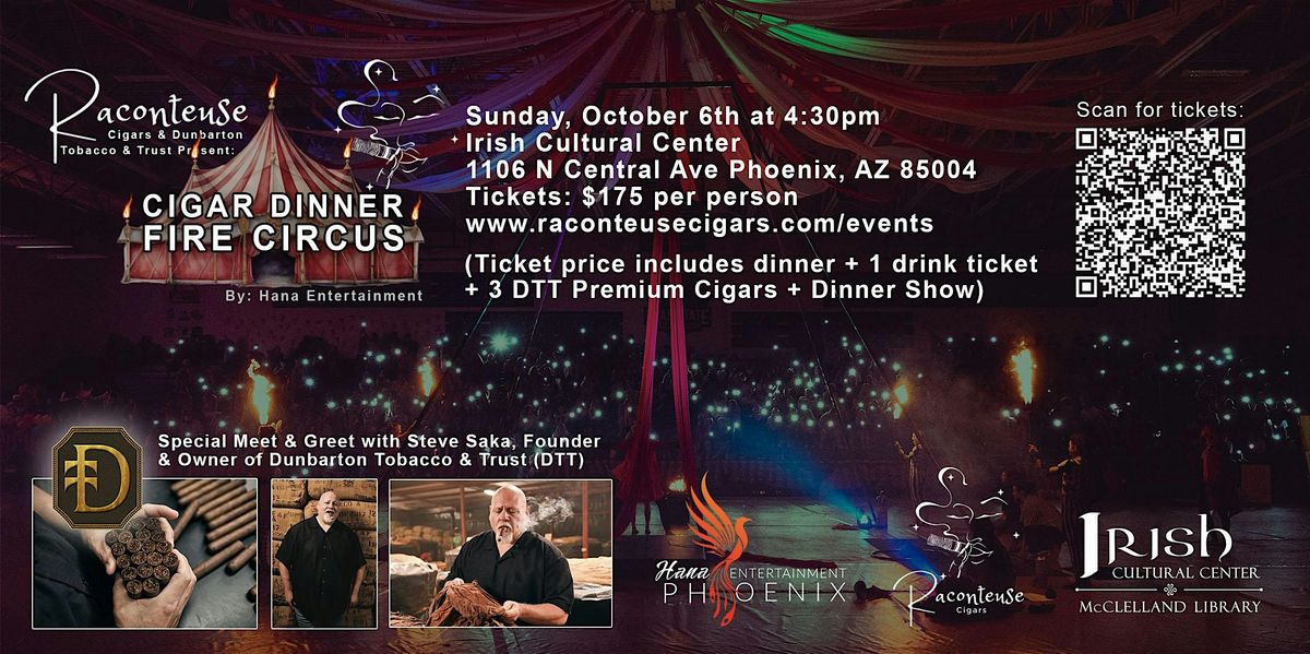 Raconteuse Cigars Fire Circus Dinner