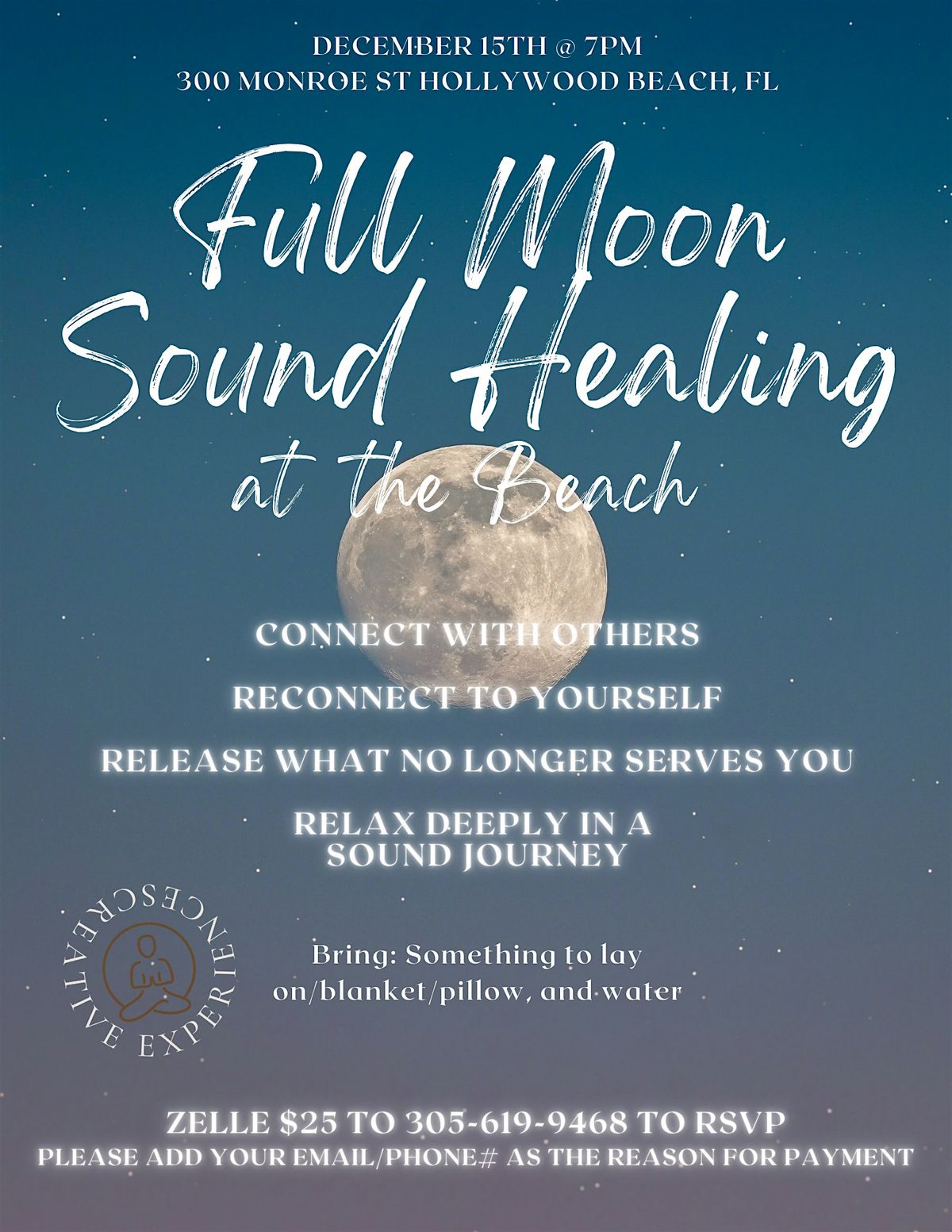 Full Moon Sound Healing at the beach