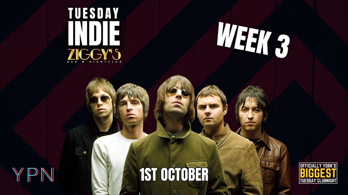 Tuesday Indie at Ziggy's - WEEK 3 - 1st October