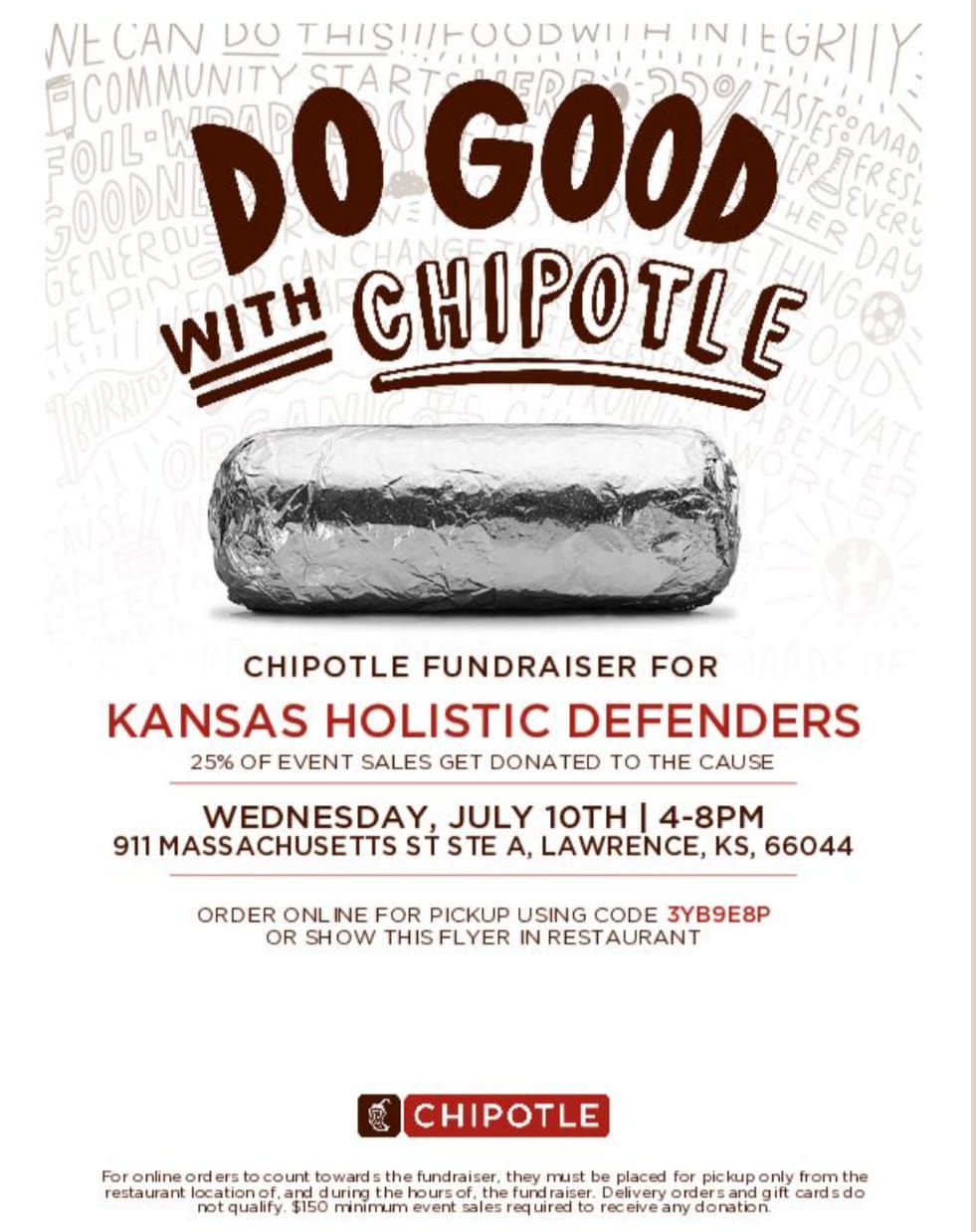 Chipotle Fundraiser for KHD