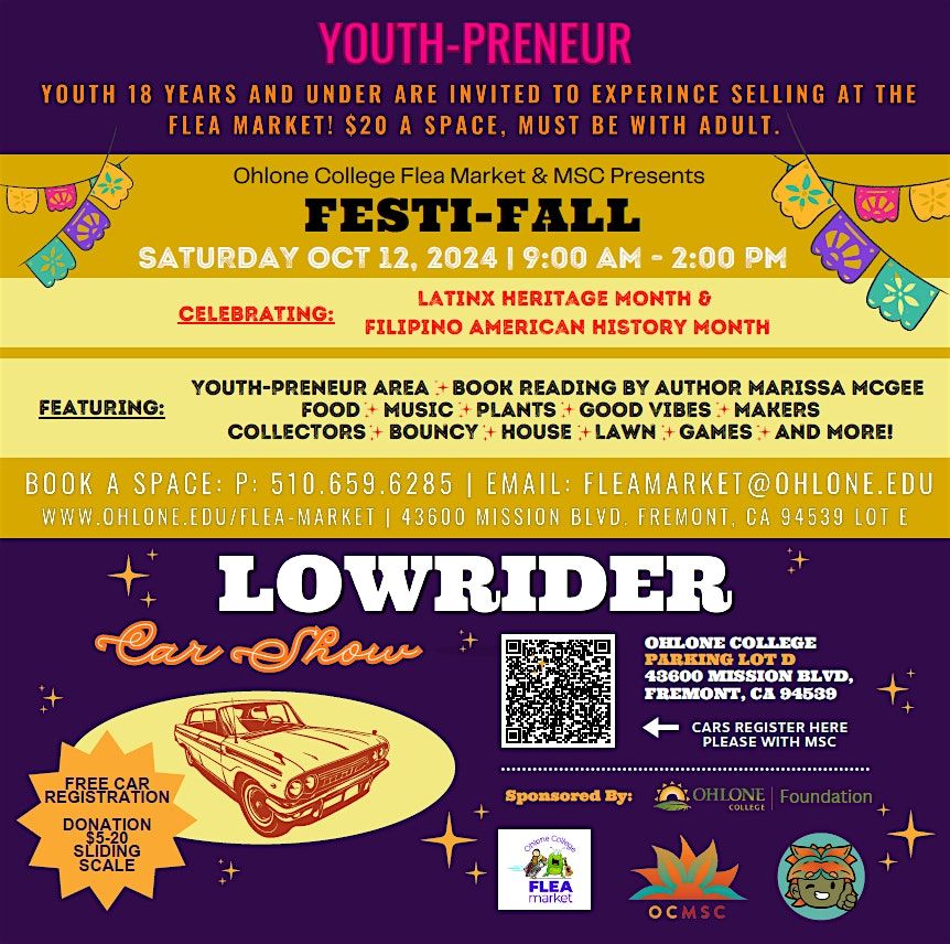 Fest-Fall + Youth Preneur + Lowriders  (Latinx Heritage Month + Filipino American History Month)