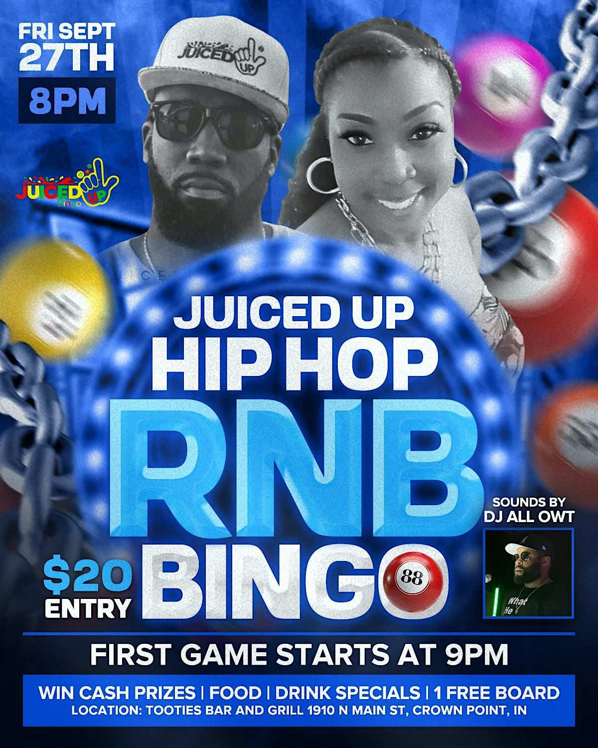 Juiced Up Hip Hop And RnB Bingo