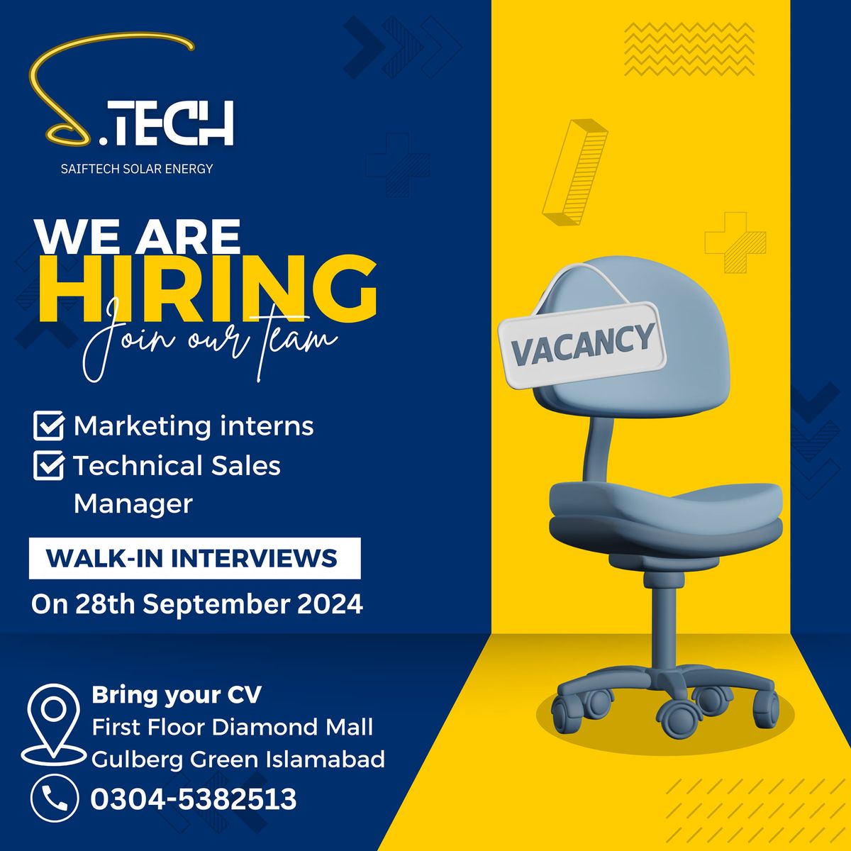 SAIFTECH ENERGY Walk-in Interviews