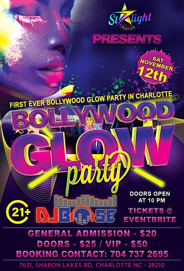 Bollywood Glow Party  November 12 - Saturday