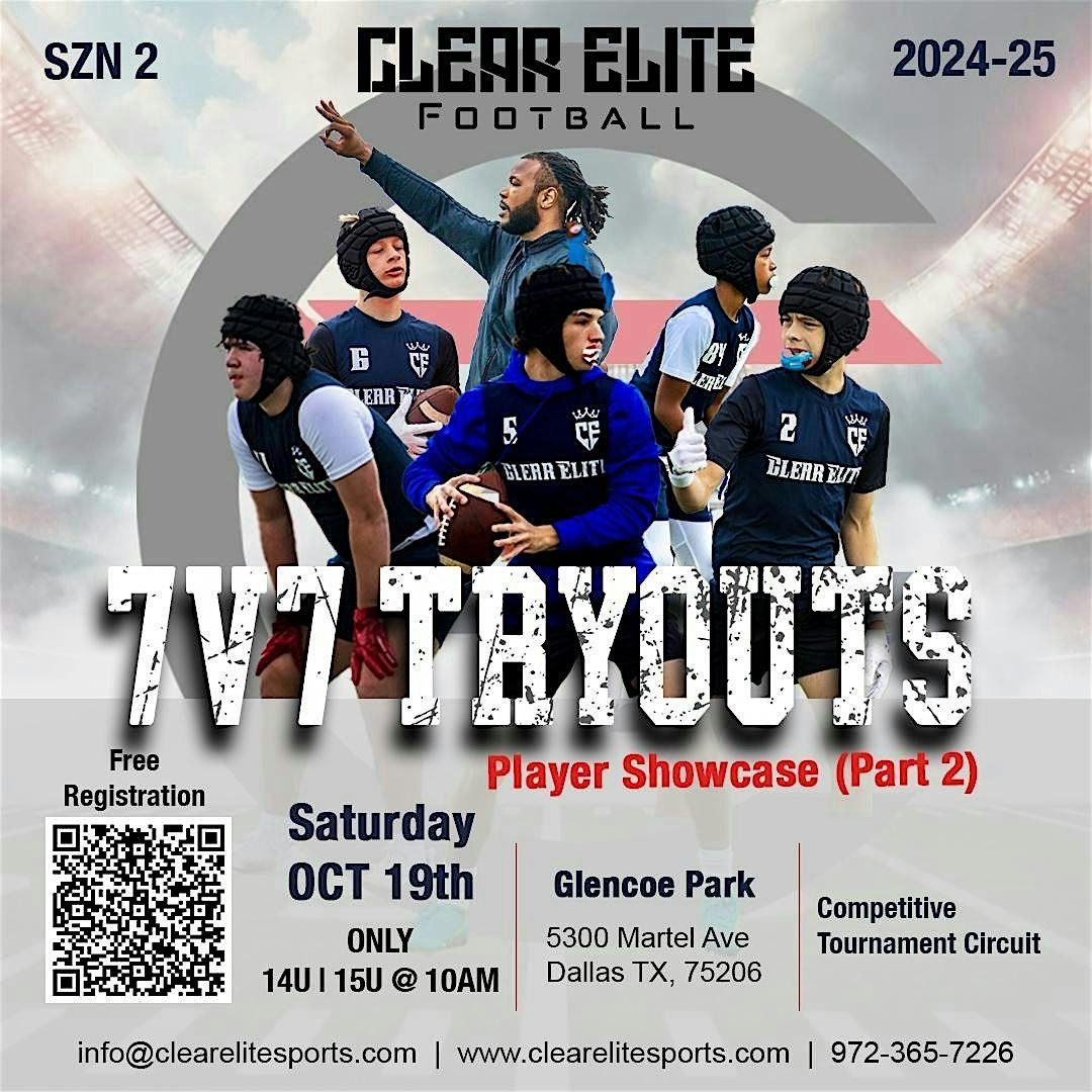 7v7 Football Tryouts | Clear Elite Sports (14U & 15U)