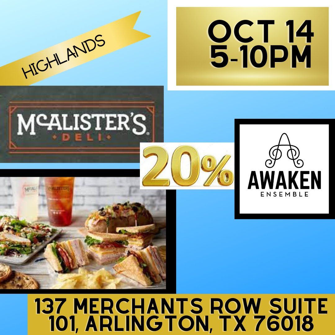 McAlister's Deli Awaken Spirit Night