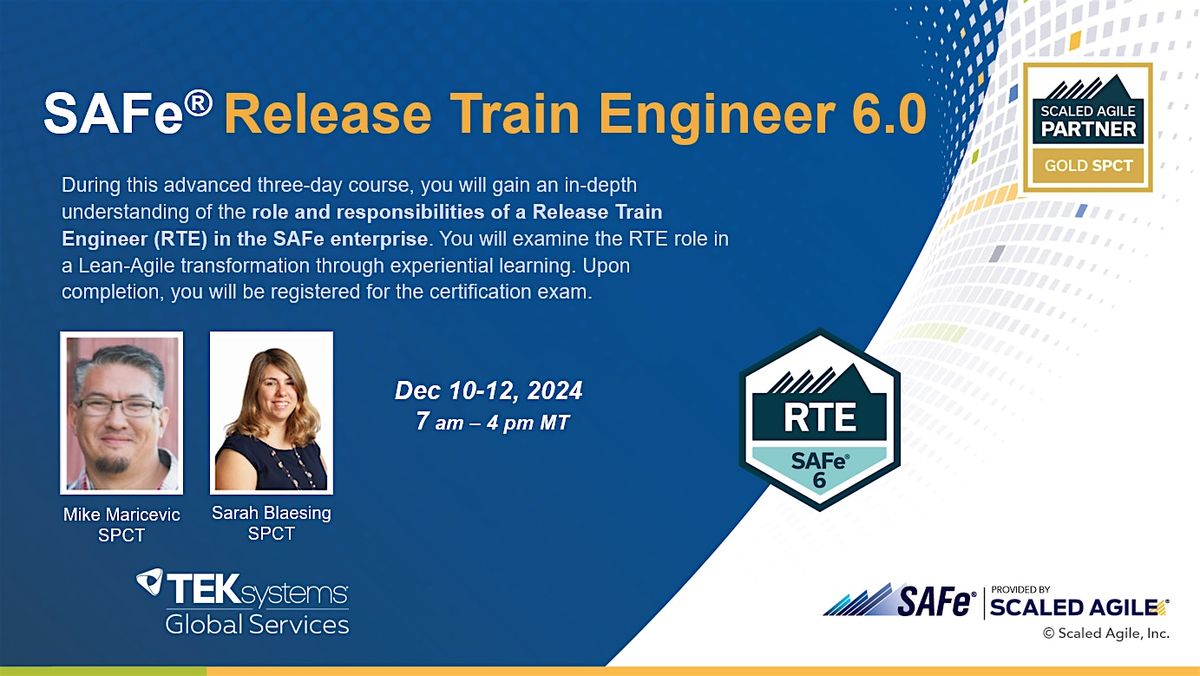 SAFe Release Train Engineer (RTE)