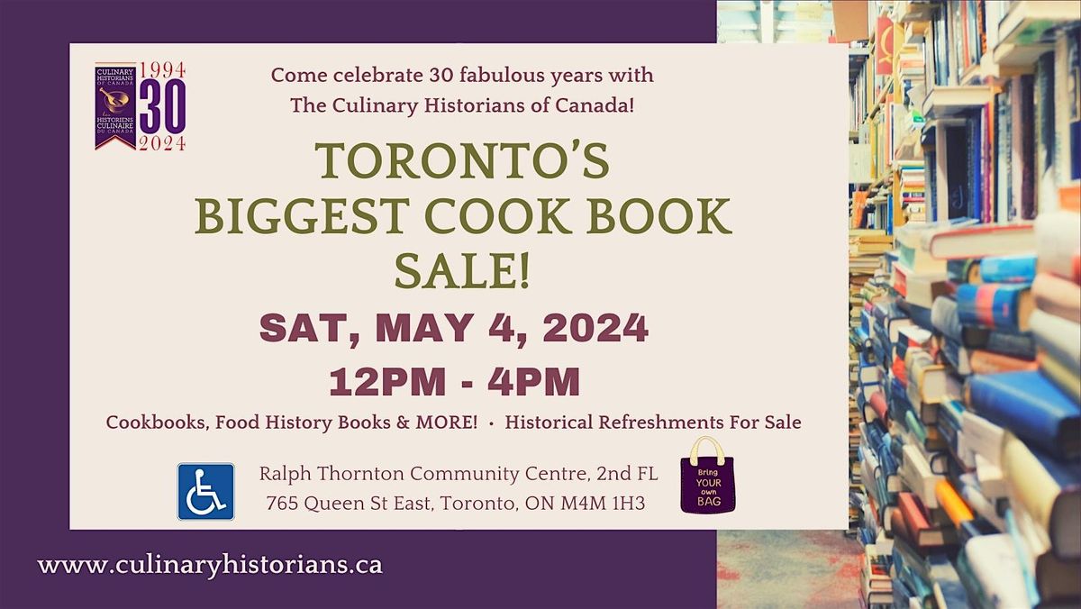 Toronto's Biggest Cook Book Sale!