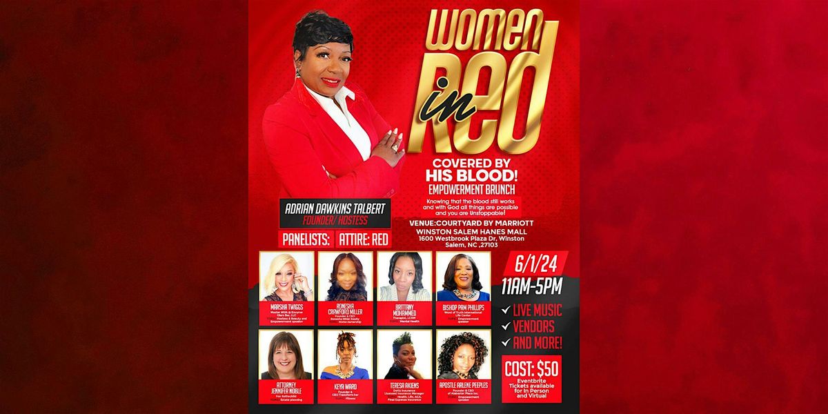 "Women In Red" ~Covered by his blood Empowerment BRUNCH!!!