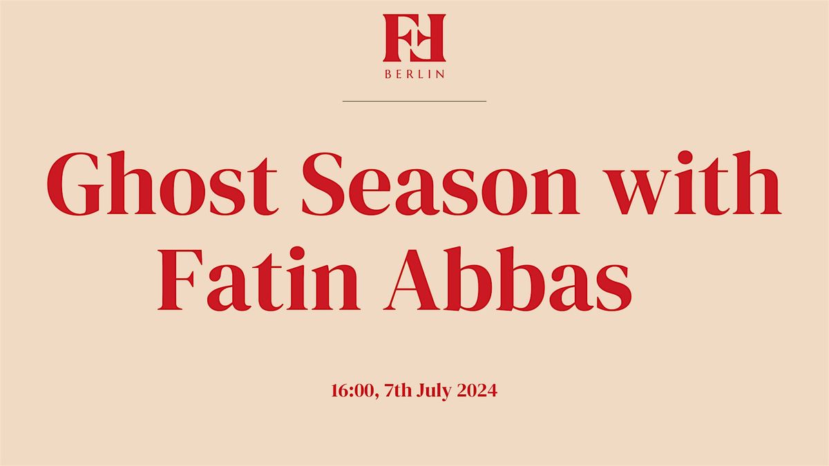 Pop Up Ghost Season and Meet-Up with Fatin Abbas