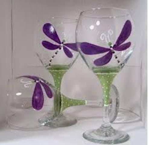 Wine glass painting!!!