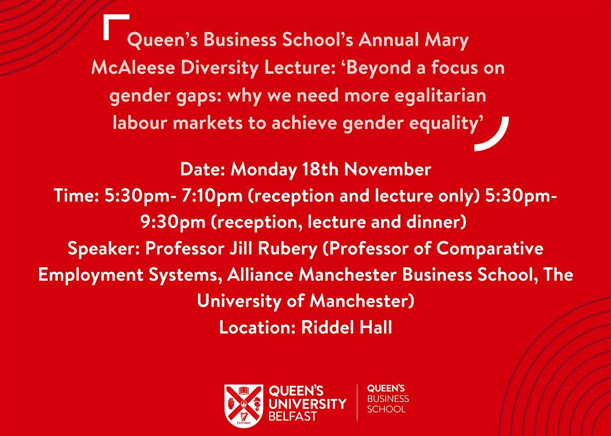 Mary McAleese Diversity Lecture and Dinner at Queen's Business School