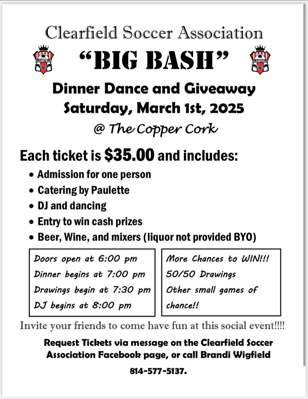 Clearfield Soccer Association Big Bash 