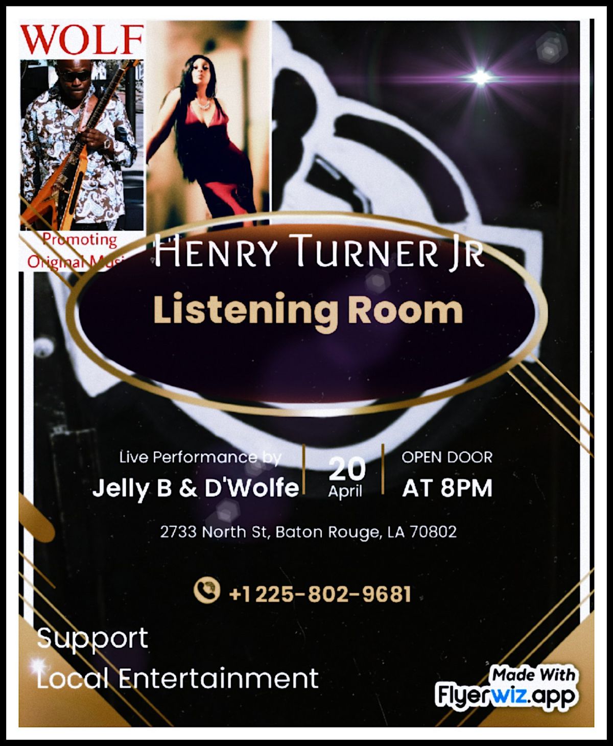 Henry Turner Jr listening Room Presentation of Jelly B and D'Wolfe