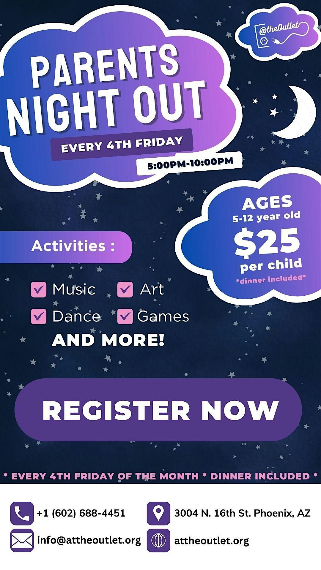 Parent's Night Out - Every 4th Friday of the Month