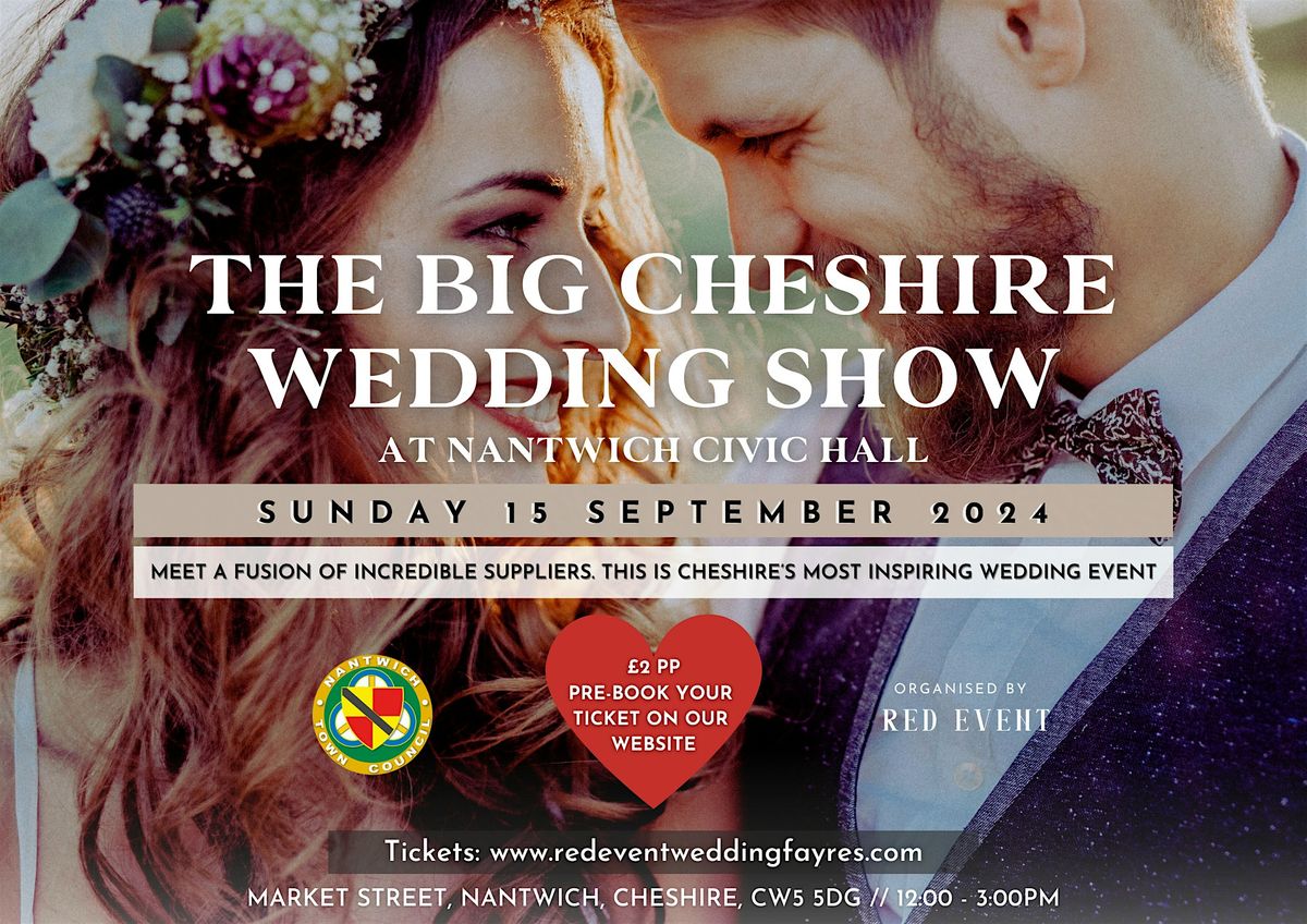 The Big Cheshire Wedding Fayre at Nantwich Civic Hall (15th September 2024)