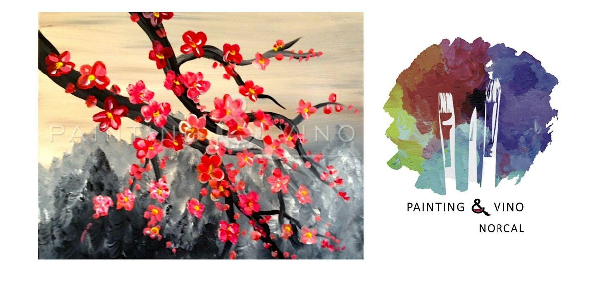 Creative Night Out: Paint and sip this Summery Cherry Blossoms painting