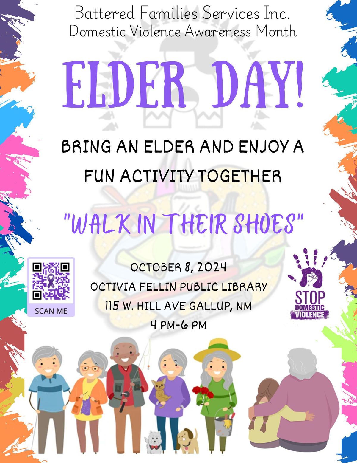 Domestic Violence Awareness Month. Elder Day 