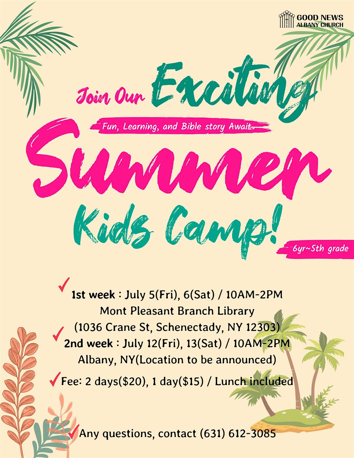 Summer Kids indoor Camp(Schenectady, NY)