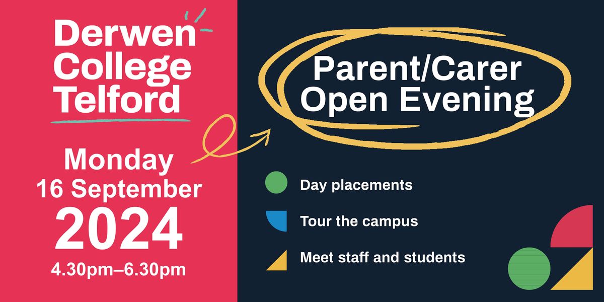 Derwen College Telford - Open Evening - Monday 16th September 2024