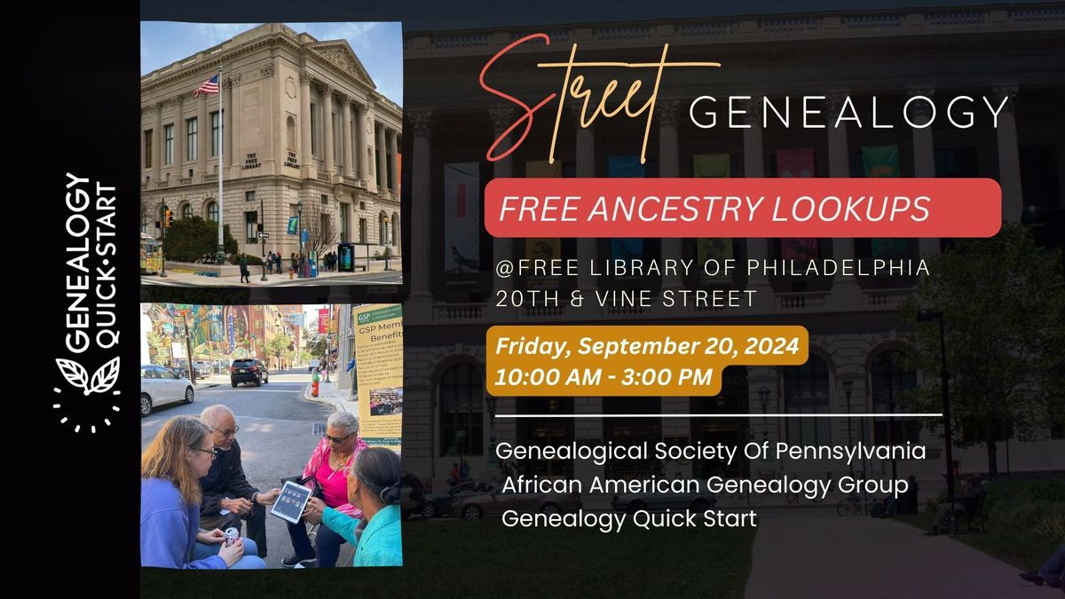 Street Genealogy @ Free Library of Philadelphia