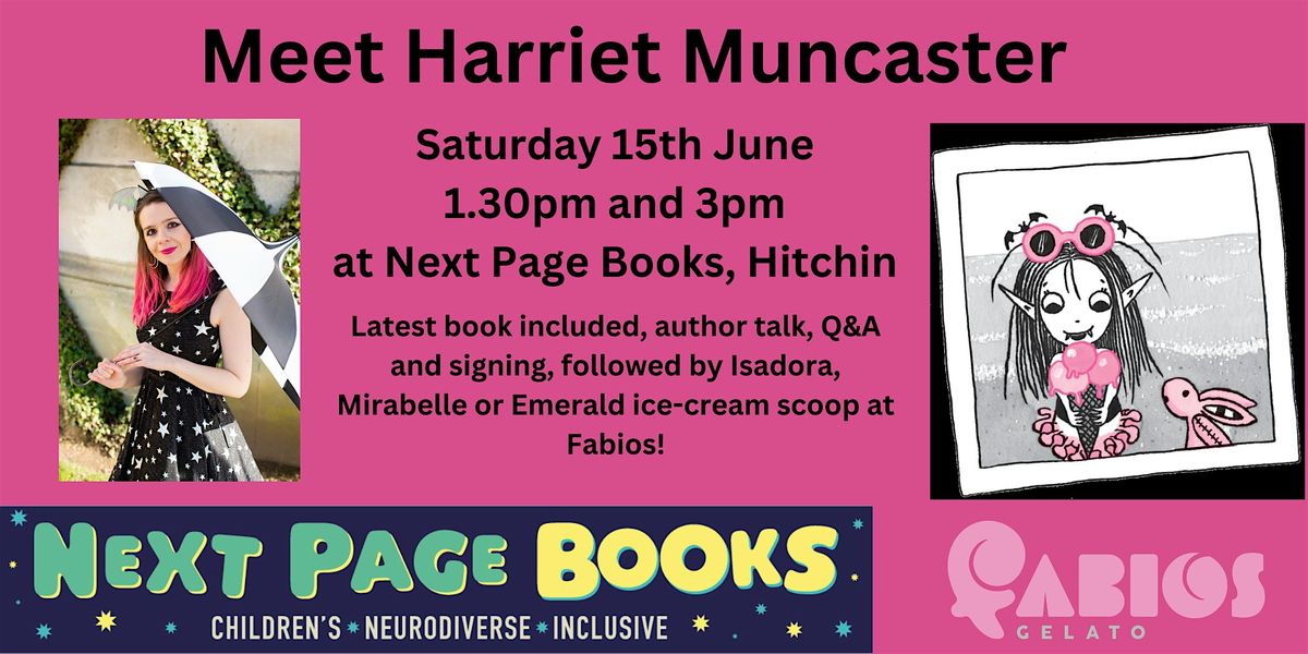 Harriet Muncaster Author Event + Isadora\/Mirabelle\/Emerald ice-cream