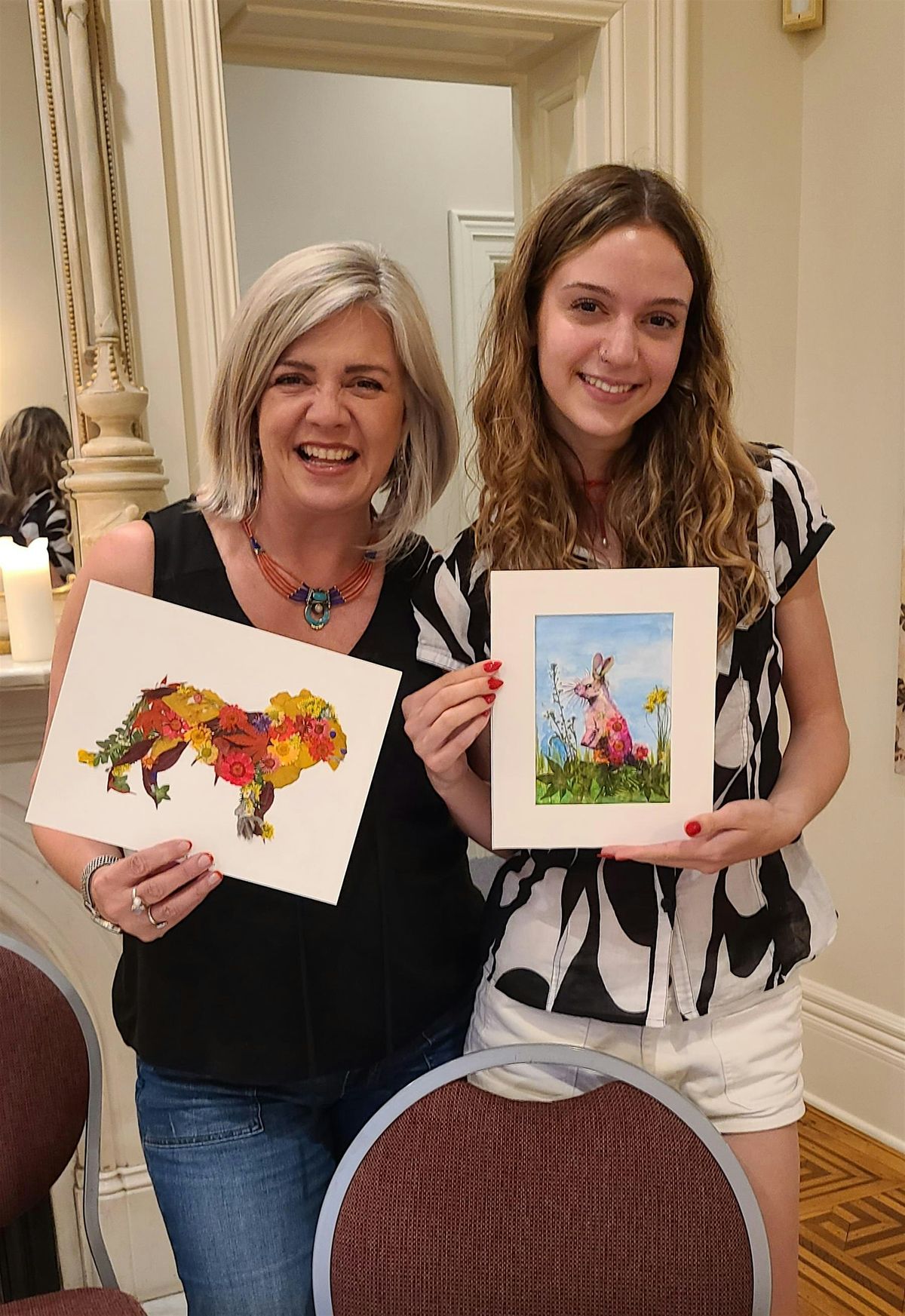 August Sip and Create Art Nights: Pressed Flower Botanical Animals