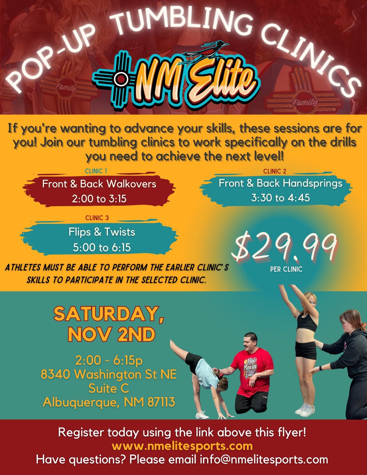 NME Pop-Up Tumbling Clinic