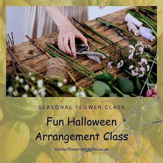 Halloween Flower School Arrangement Class in Liverpool