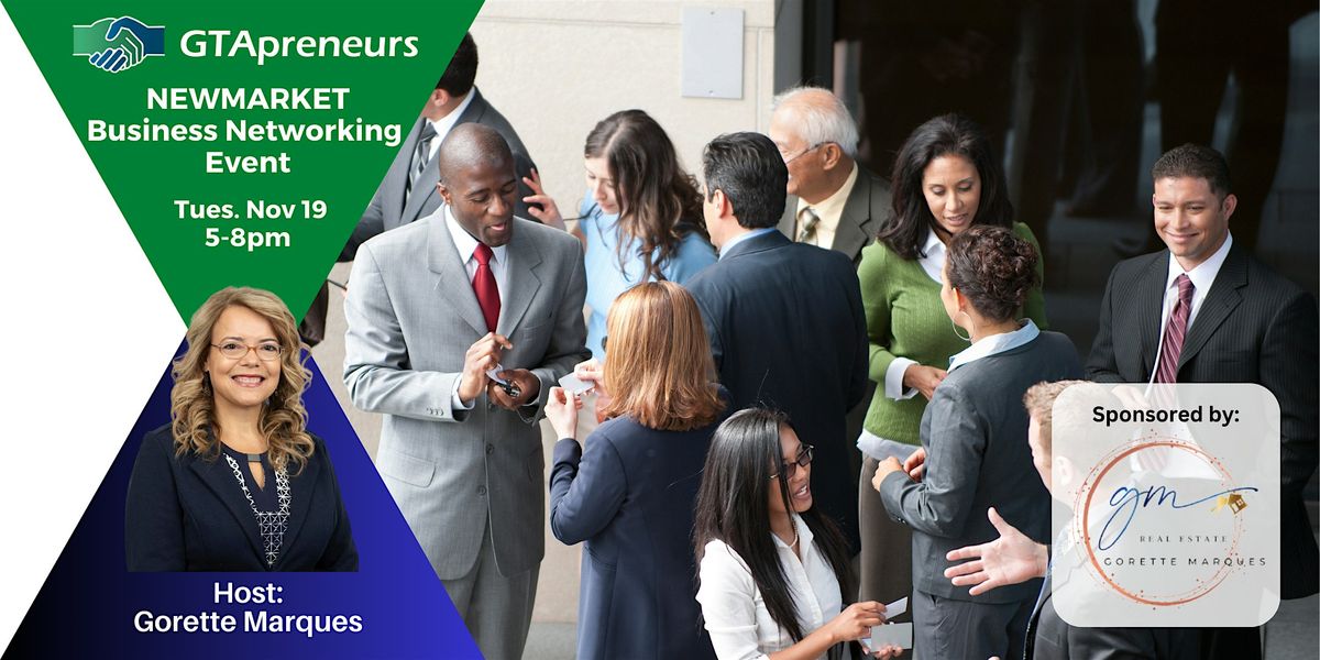 GTApreneurs Nov 19 Newmarket Business Networking Event