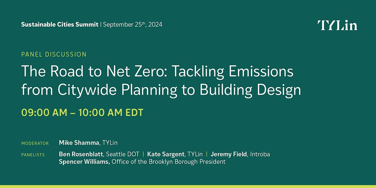 Sustainable Cities Summit: Panel Discussion - The Road to Net Zero