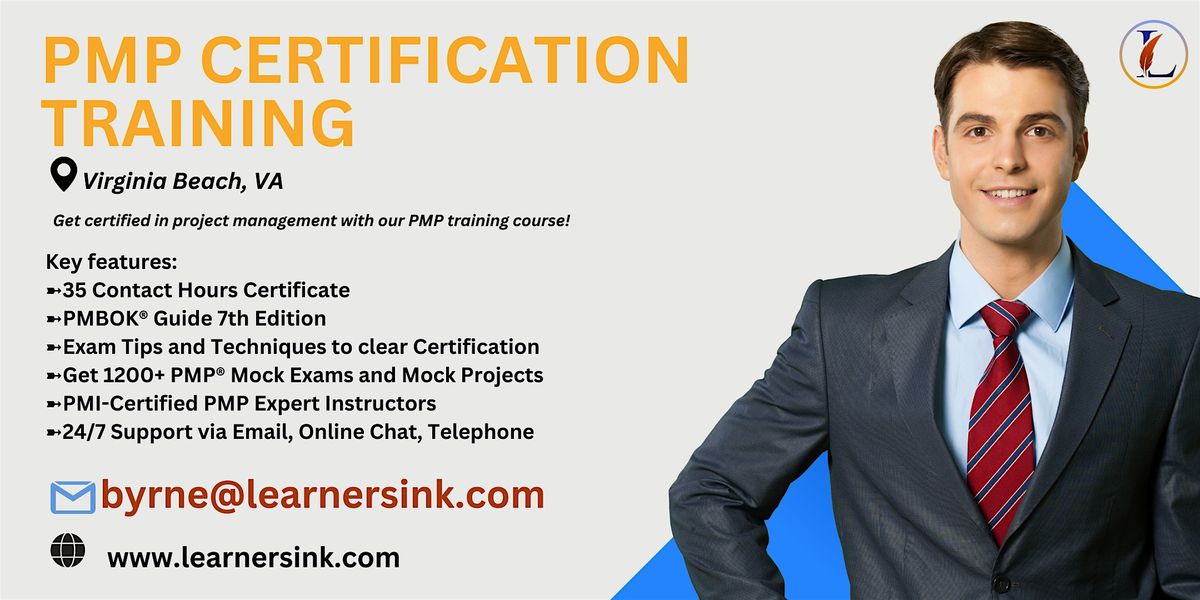 Confirmed 4 Day PMP Bootcamp In Virginia Beach, VA