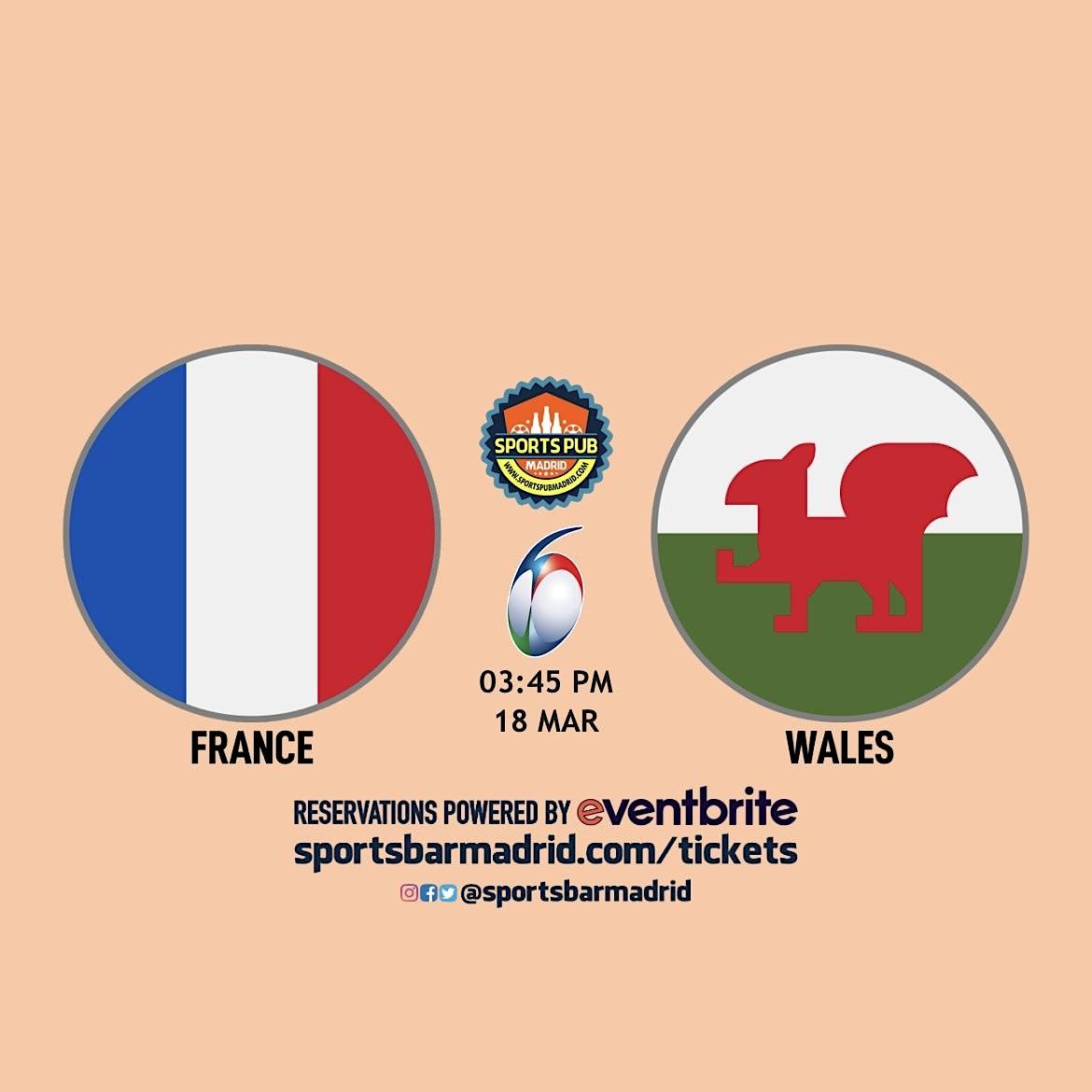 France v Wales | Rugby Six Nations - Sports Pub San Mateo