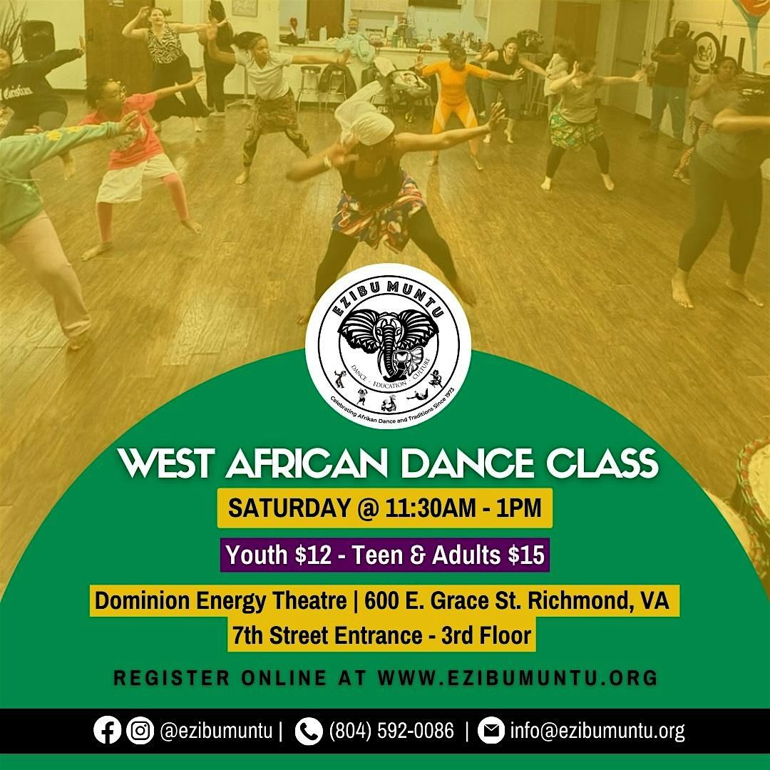 Ezibu Muntu's Saturday West African Dance Class