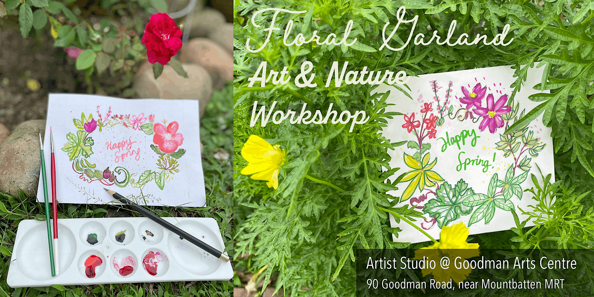 Draw & Paint :  Floral Garland. Be inspired by Art and Nature