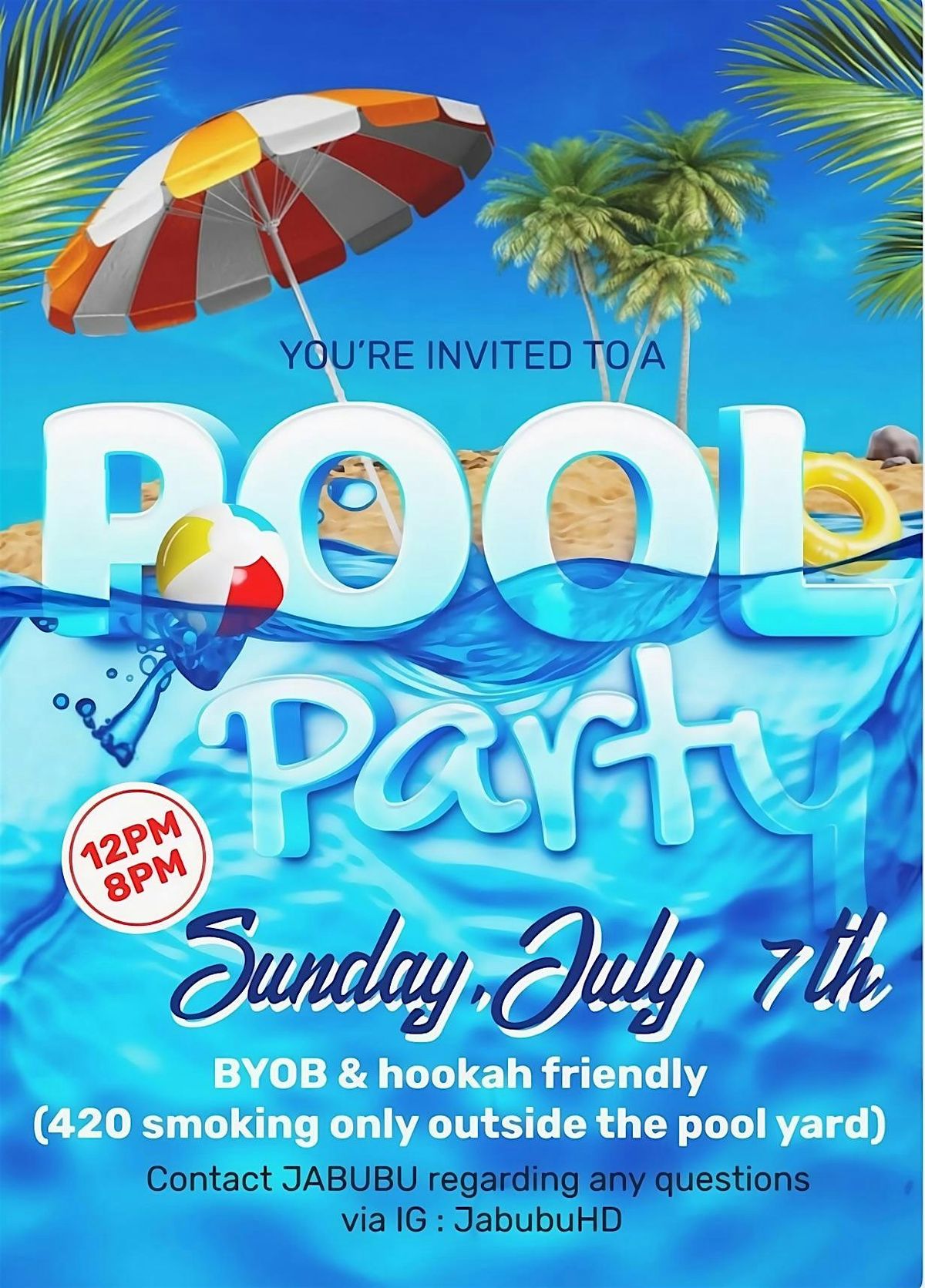 Pool party cookout