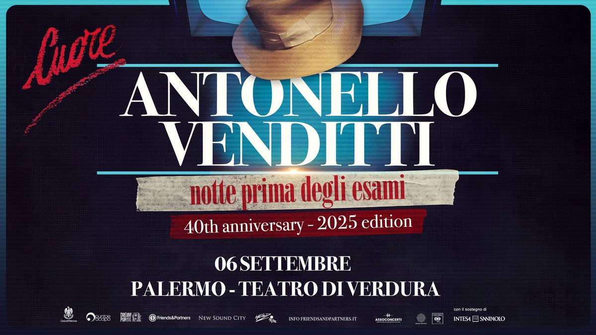 ANTONELLO VENDITTI | Palermo @Teatro di Verdura