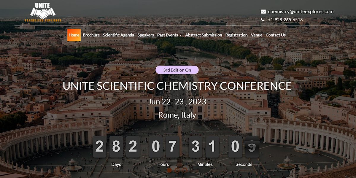 Unite Scientific Chemistry Conference (USCC2023), Rome, 22 June to 23 June